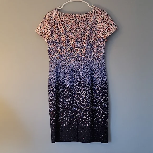 EUC TALBOTS Floral Dress SZ 8P Light Colors And Shades Of Blue - Picture 2 of 11